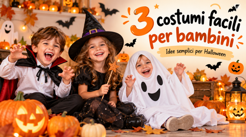 3 costumi di Halloween facili per bambini da creare anche all’ultimo minuto